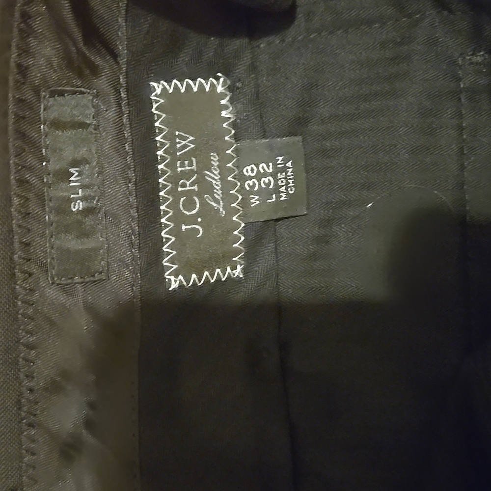 J. Crew Slim Fit Black Trousers 38 X 32 - Picture 3 of 4